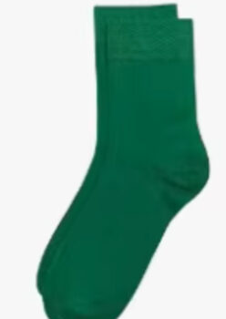 Green sensory-free socks designed to minimize sensory input