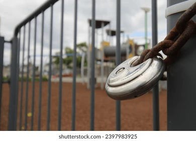 a padlock on a chain